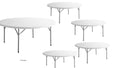 White 72 Inch Round Plastic Folding Table G5145