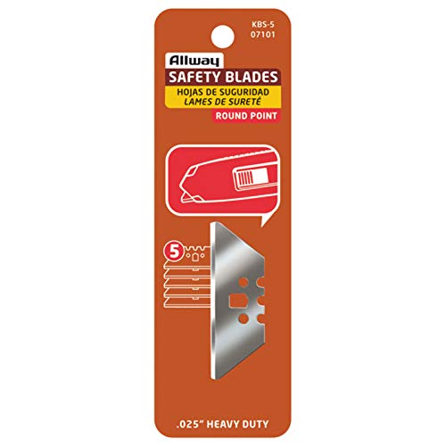 3 Notch Round Point Razor Blade 2-5/32 in. L 5 pk K182522