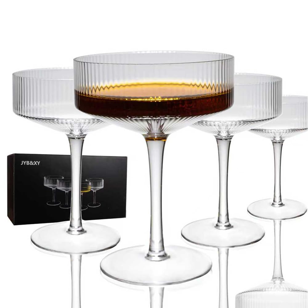 Set of 4 9 oz Coupe Cocktail Glasses Z5469