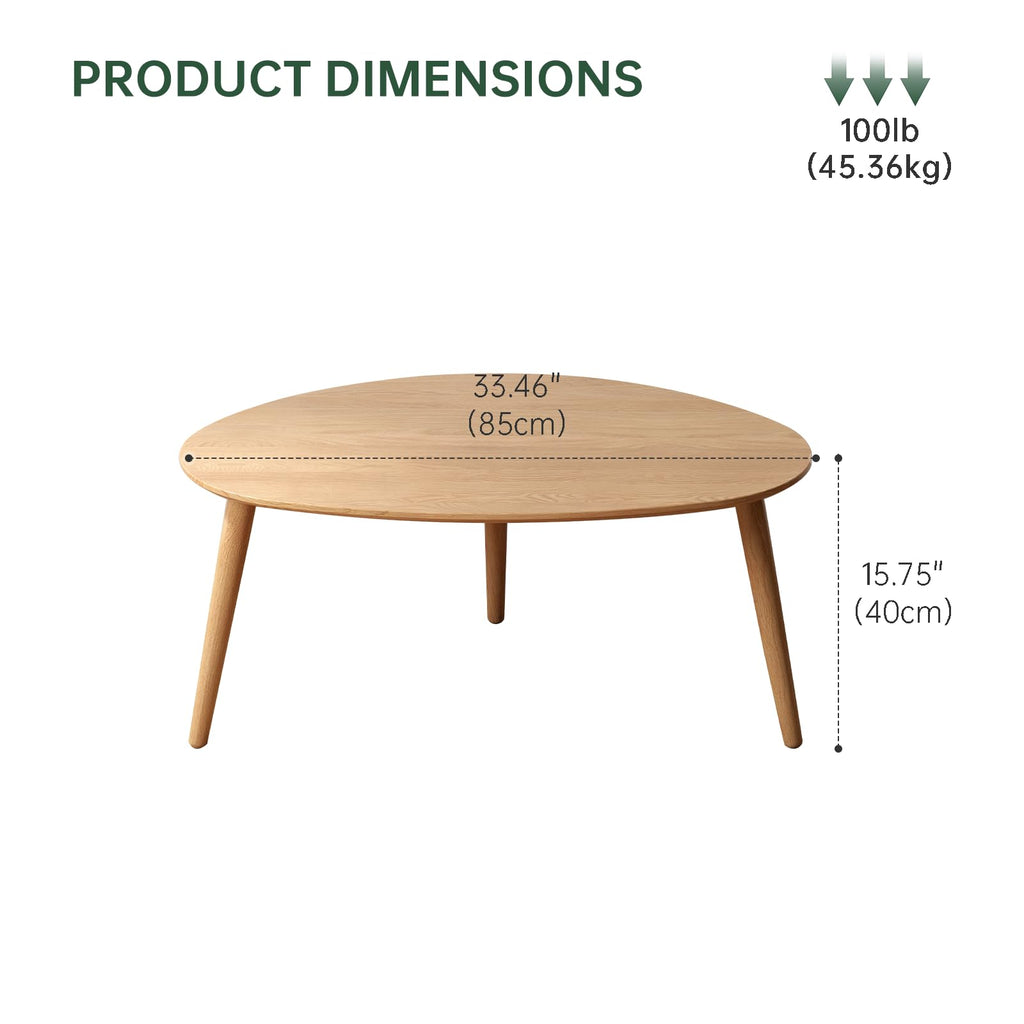 Small Oval Solid Wood Coffee Table A428291