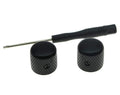 Set of 2 Black Metal Guitar Dome Knobs U8145