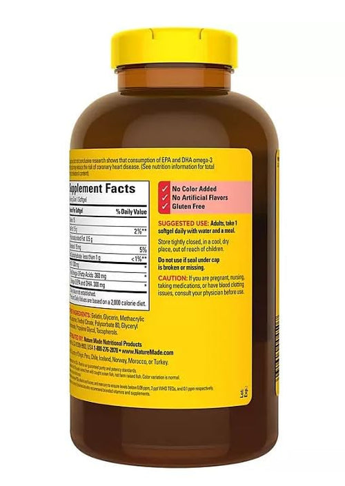 1200 mg Fish Oil Softgels, 240 Count J39547