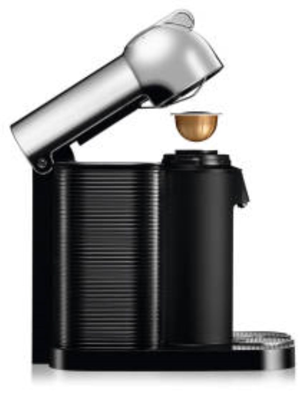 Chrome Coffee and Espresso Maker with Milk Frother D177