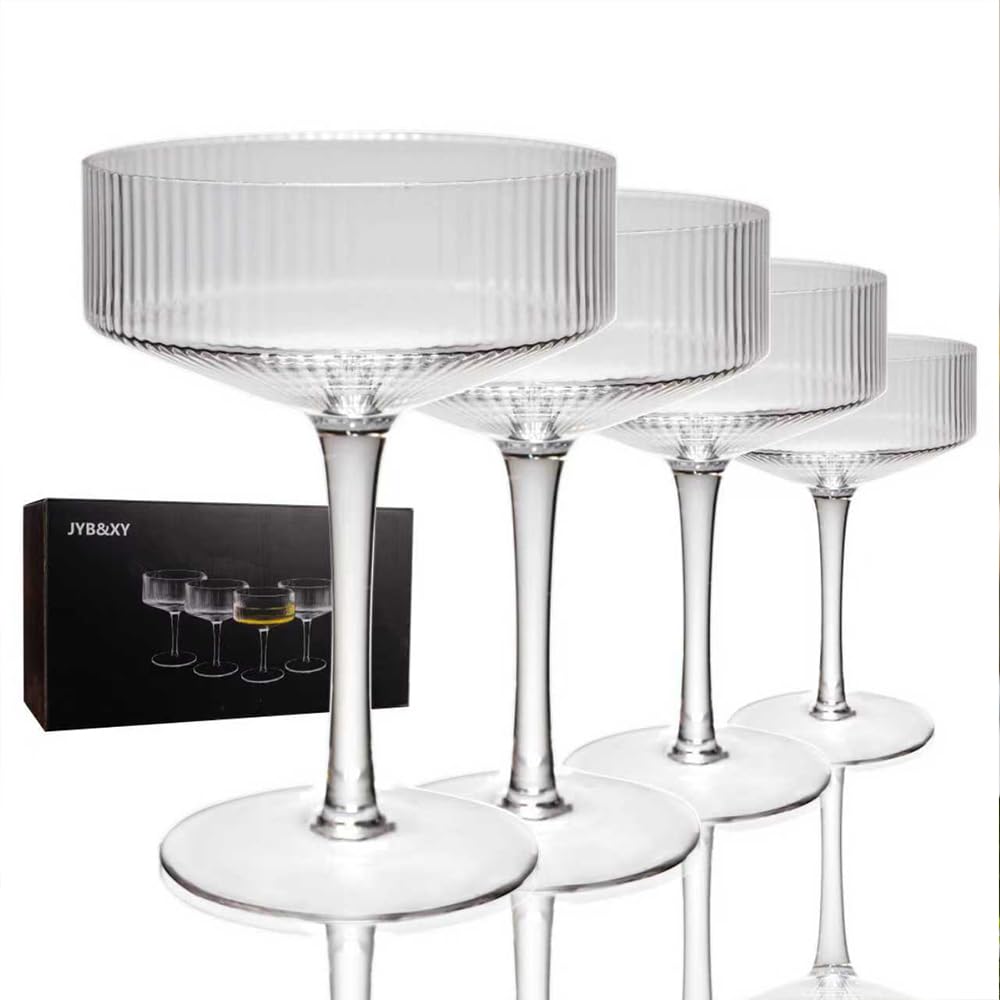 Set of 4 9 oz Coupe Cocktail Glasses Z5469