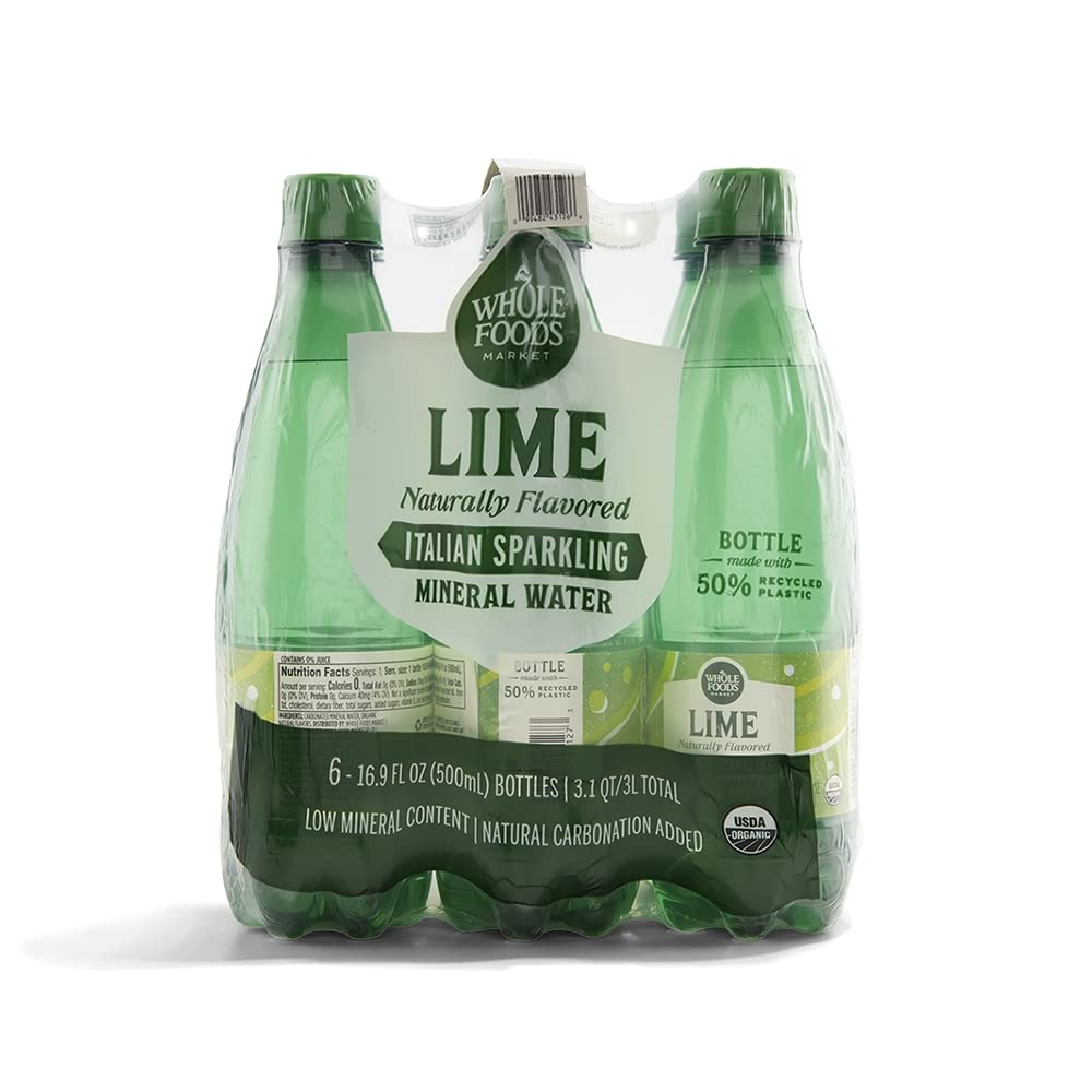 Organic Italian Lime Sparkling Mineral Water 6 Pack S8019