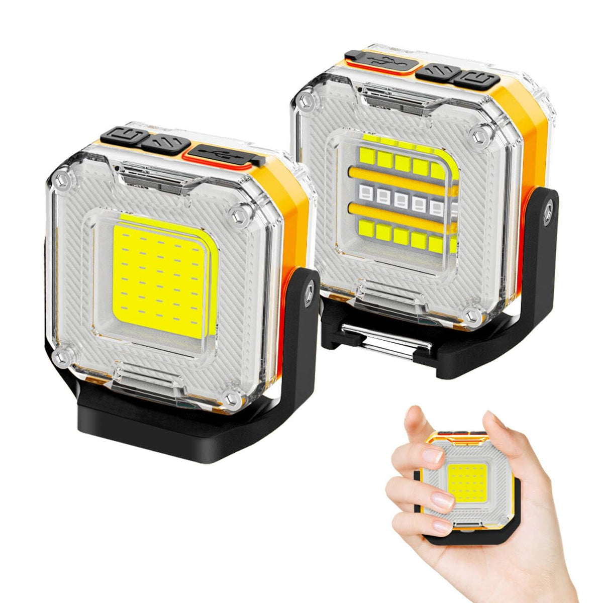 2 Pack Rechargeable LED Work Light O58739