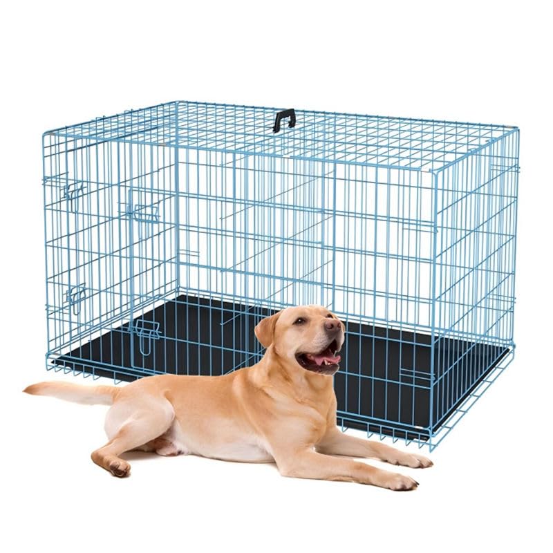36-Inch Folding Metal Dog Crate with Divider and Removable Tray B718154