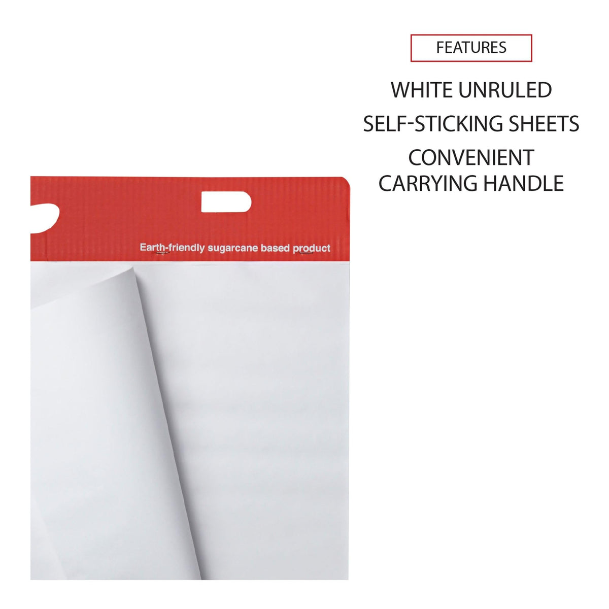 Self Stick Easel Pads, Unruled, 25 x 30, White, 30-Sheet, Case of 2 K712507