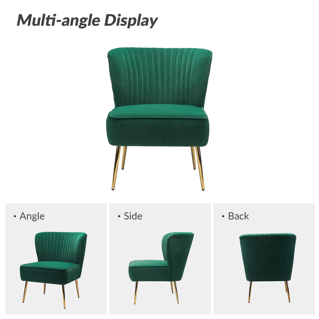 Velvet Accent Chair Set of 2 Green Z98591