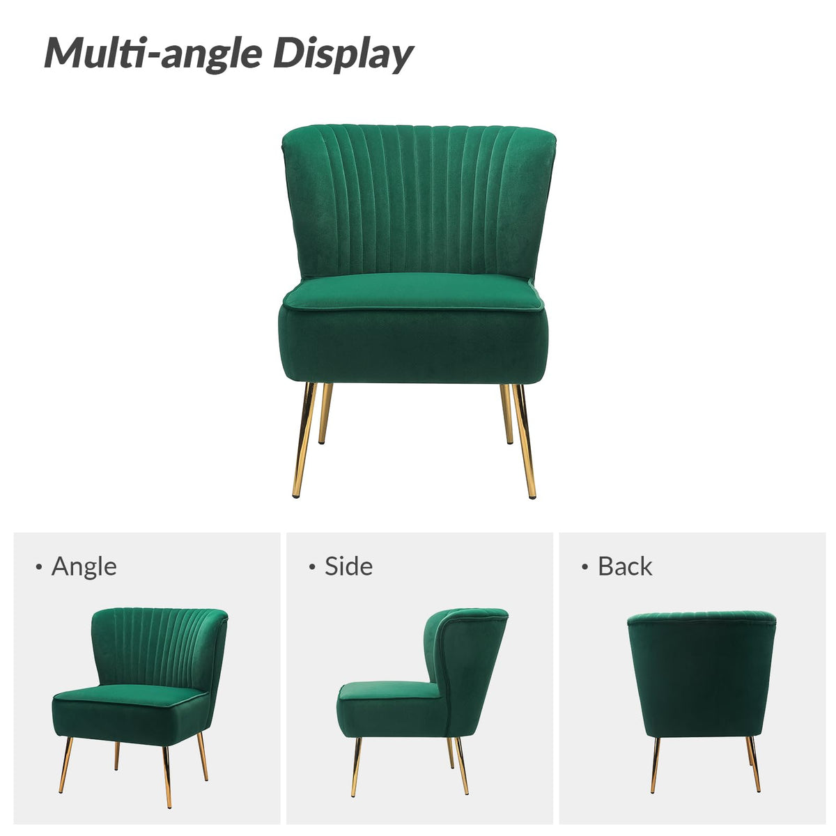 Velvet Accent Chair Set of 2 Green Z98591