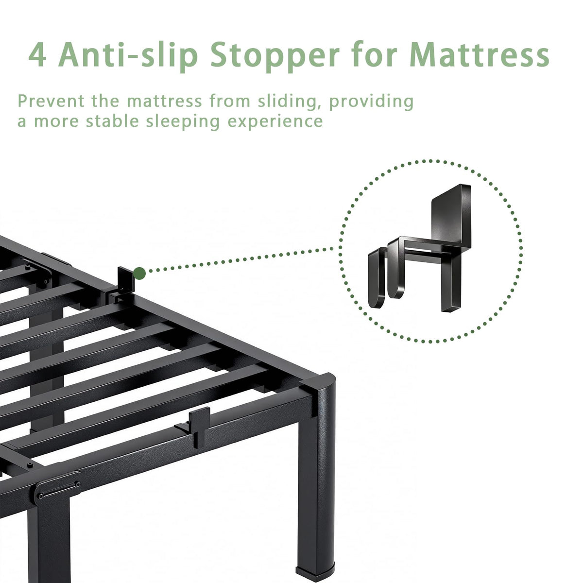 Queen 14 Inch Steel Platform Bed Frame B702347