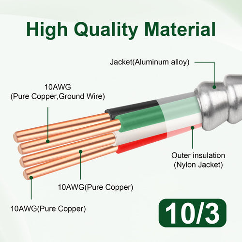 10 AWG Metal Clad Electrical Wire 100 FT A2912