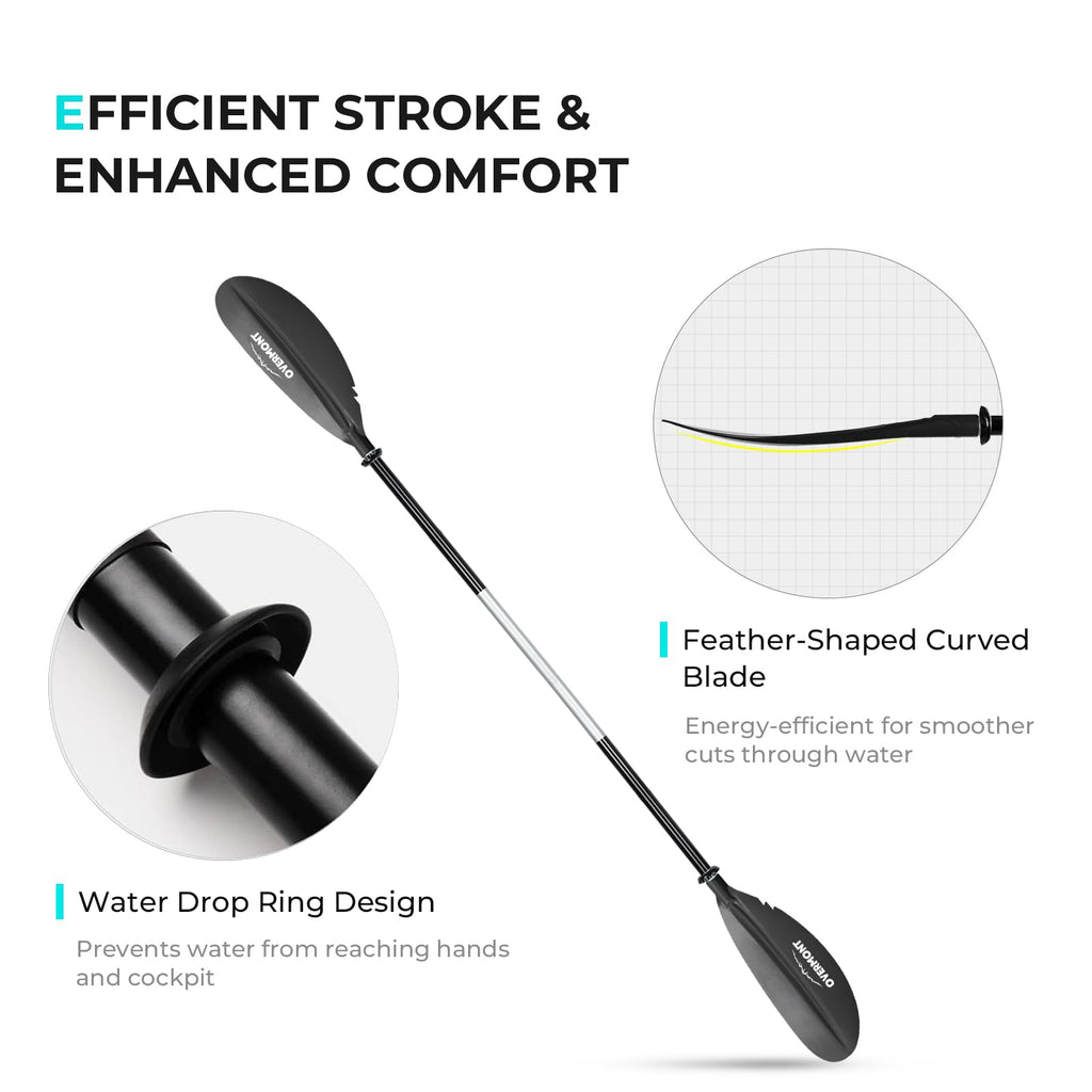 Heavy Duty Aluminum Alloy Kayak Paddles with Leash J68373
