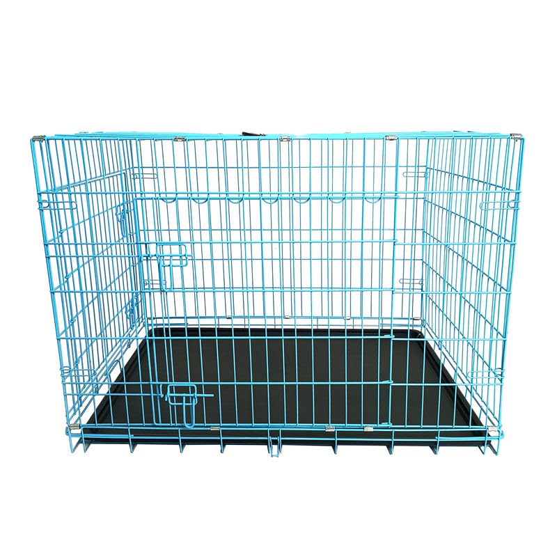 36-Inch Folding Metal Dog Crate with Divider and Removable Tray B718154