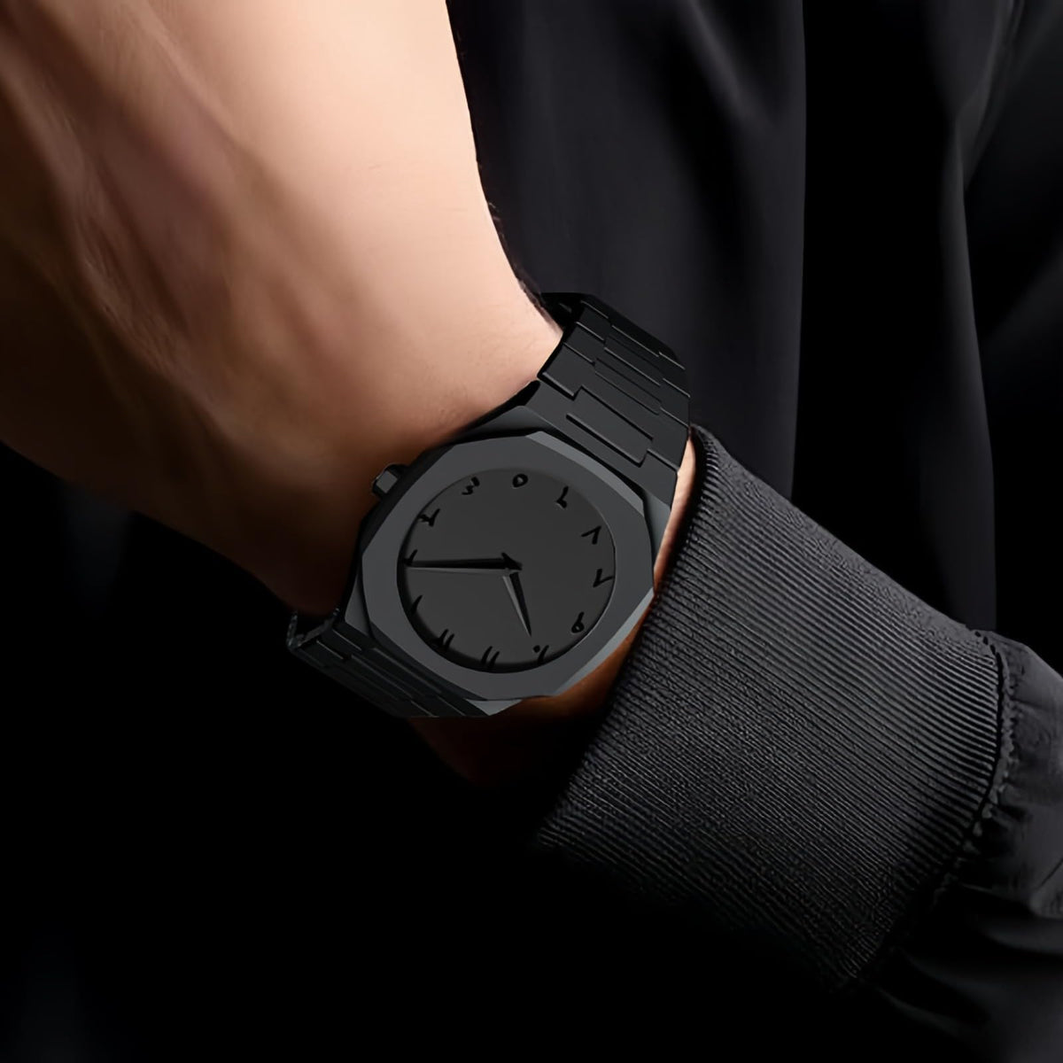 Black Arabic Numeral Quartz Watch Q817825