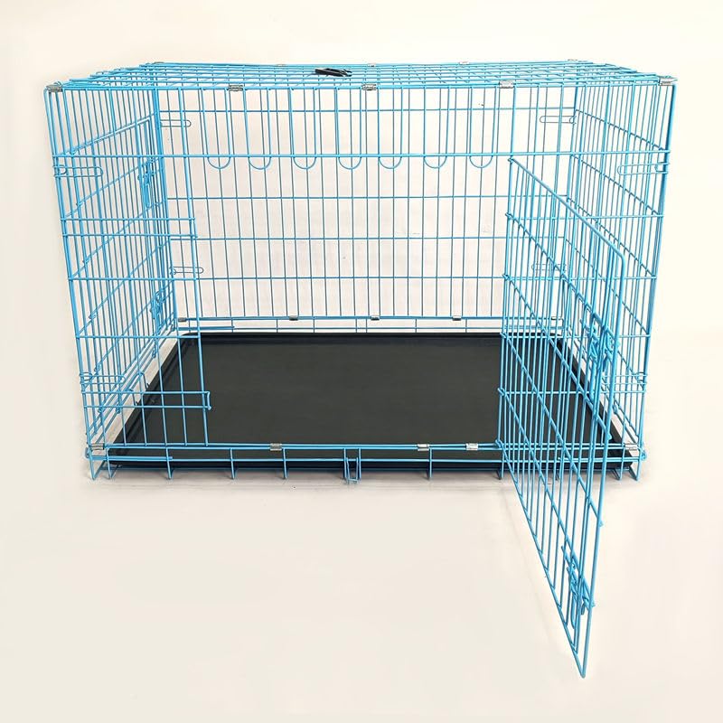 36-Inch Folding Metal Dog Crate with Divider and Removable Tray B718154