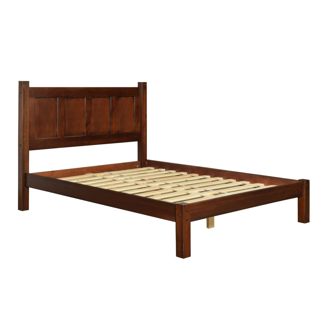 Solid Wood Platform Bed, Full Size, Cherry R650931