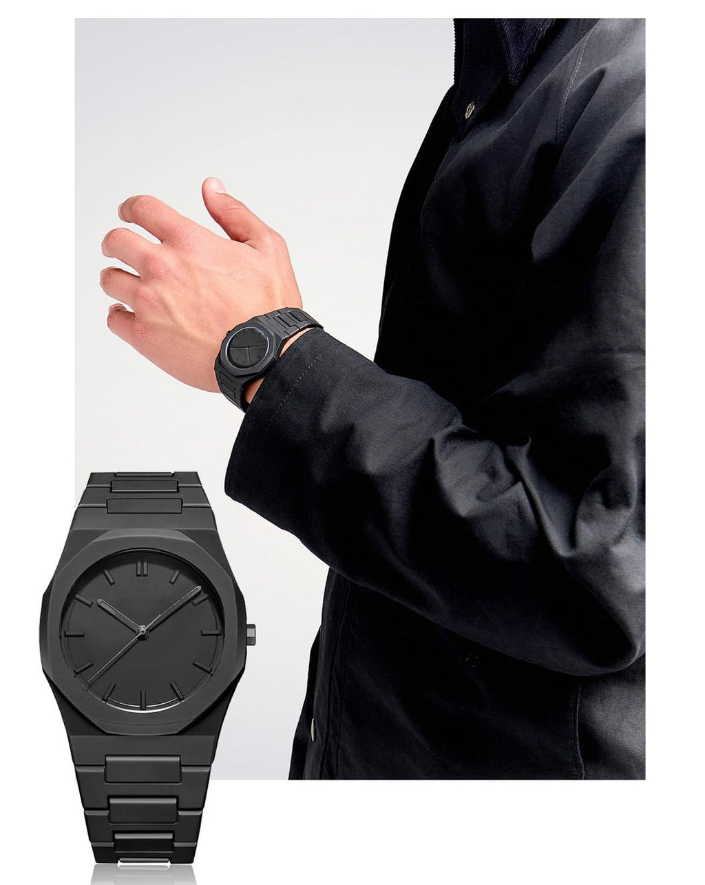 Black Arabic Numeral Quartz Watch Q817825