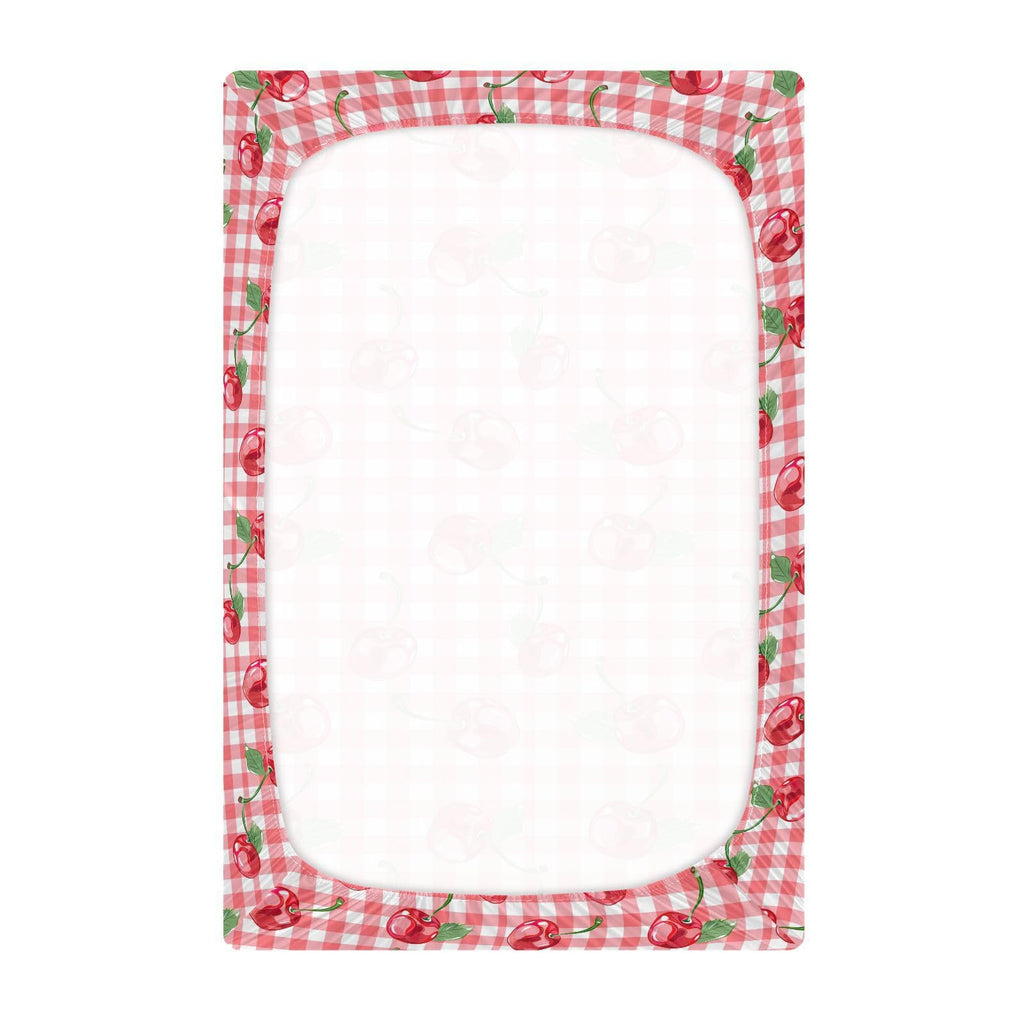 Cherry Buffalo Plaid Fitted Crib Sheet X8096
