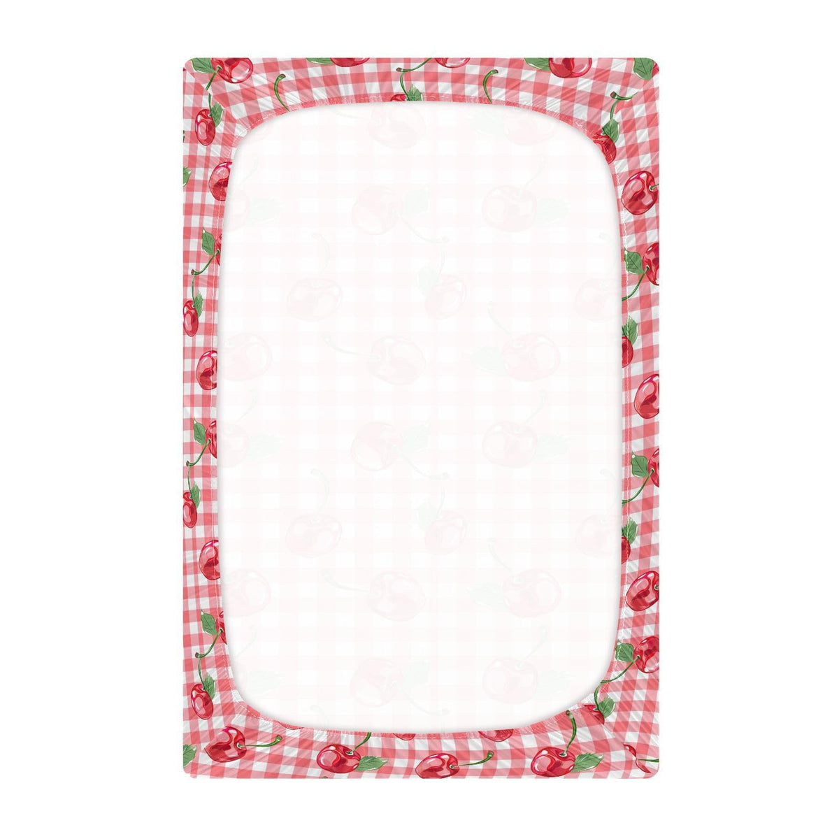 Cherry Buffalo Plaid Fitted Crib Sheet X8096