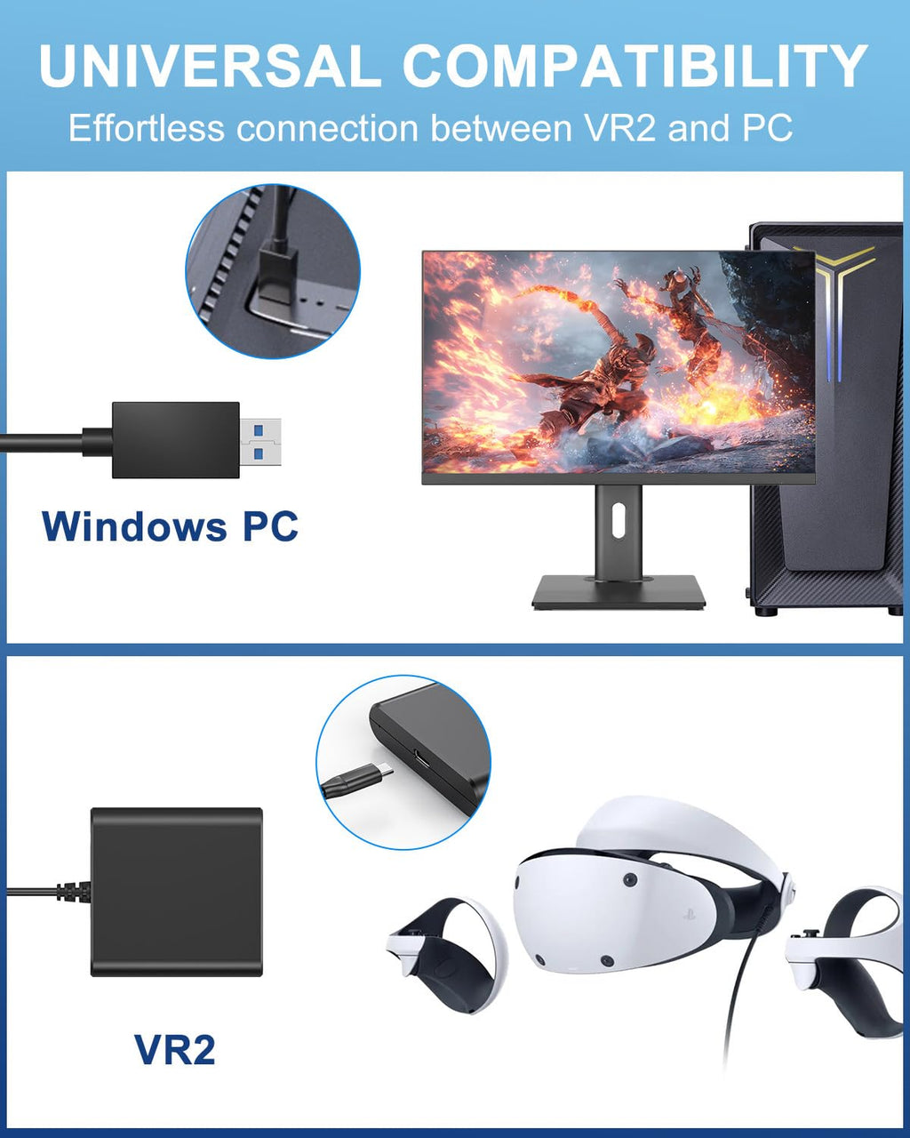 VR2 Headset Adapter for Windows PC & SteamVR M9576