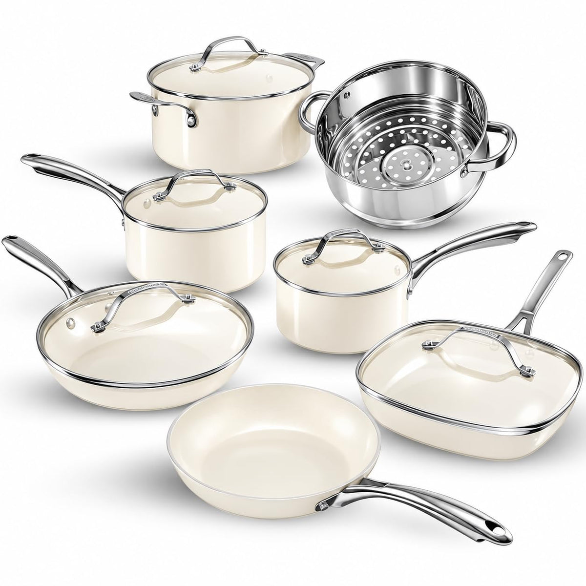12 Pc Ceramic Cookware Set G377