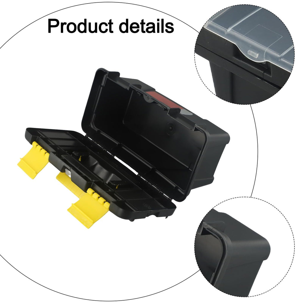10-Inch Plastic Toolbox with Metal Hinges and 4 Latches W1080