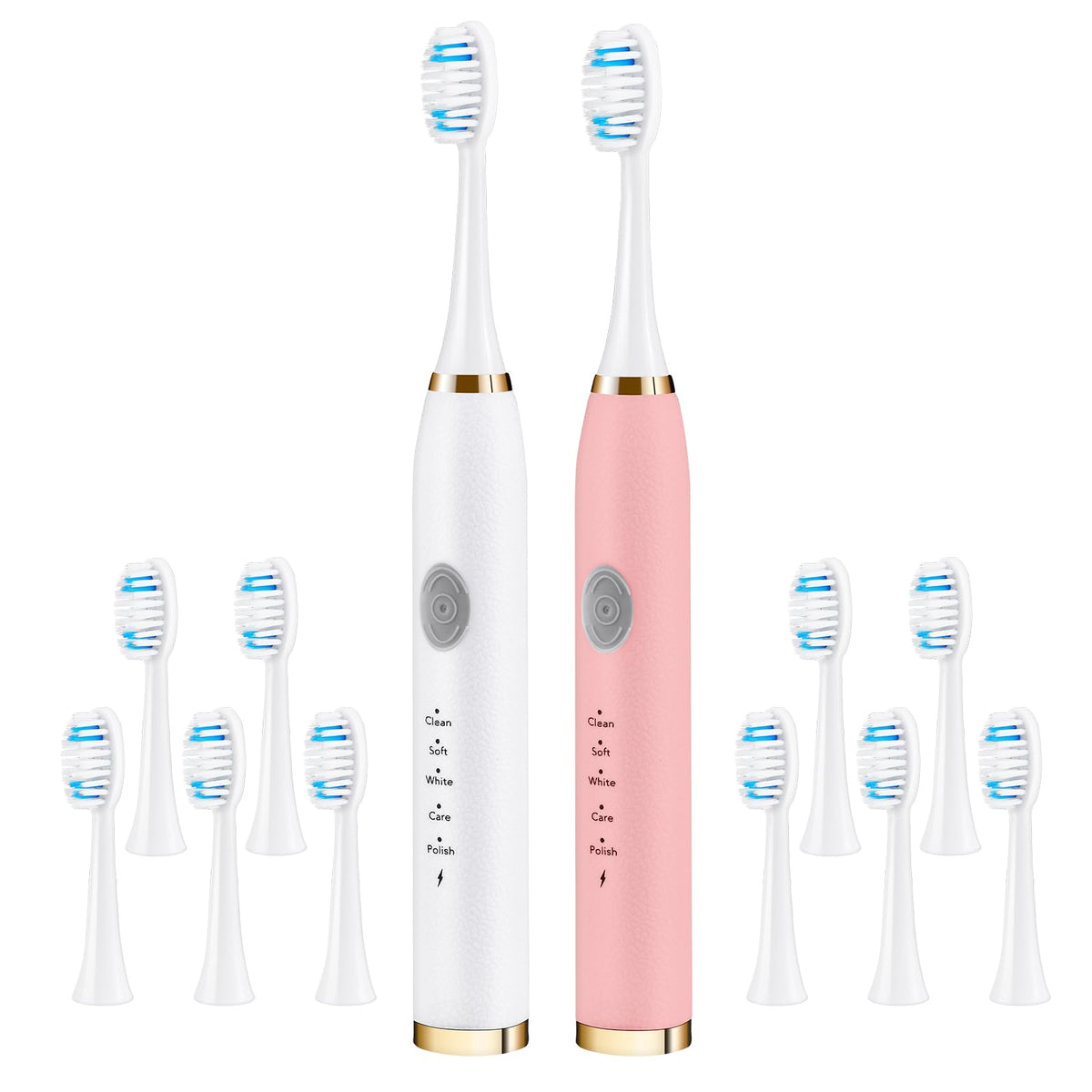Rechargeable Sonic Toothbrush 2-Pack White Pink R724544