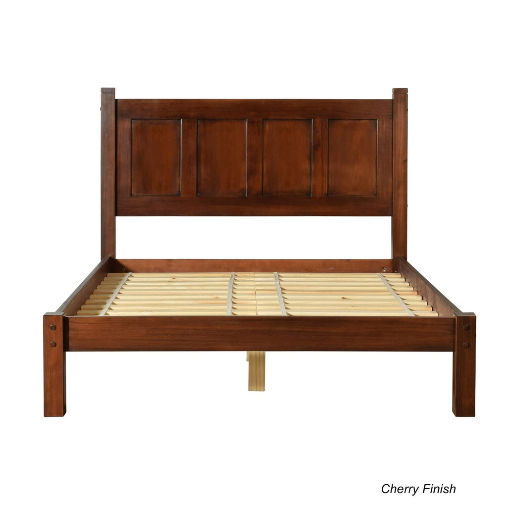 Solid Wood Platform Bed, Full Size, Cherry R650931
