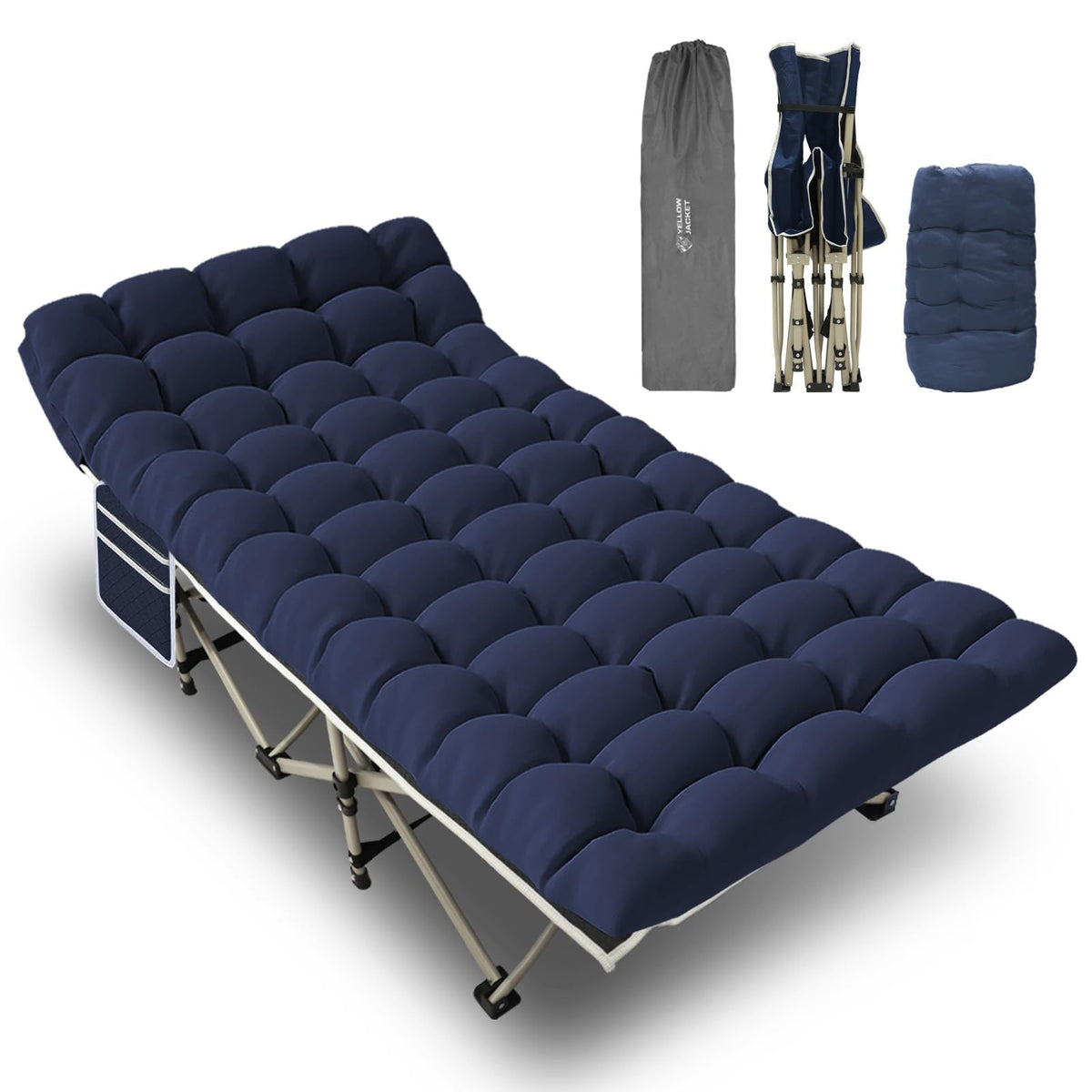 Folding Camping Cot with Mattress and Carry Bag A448