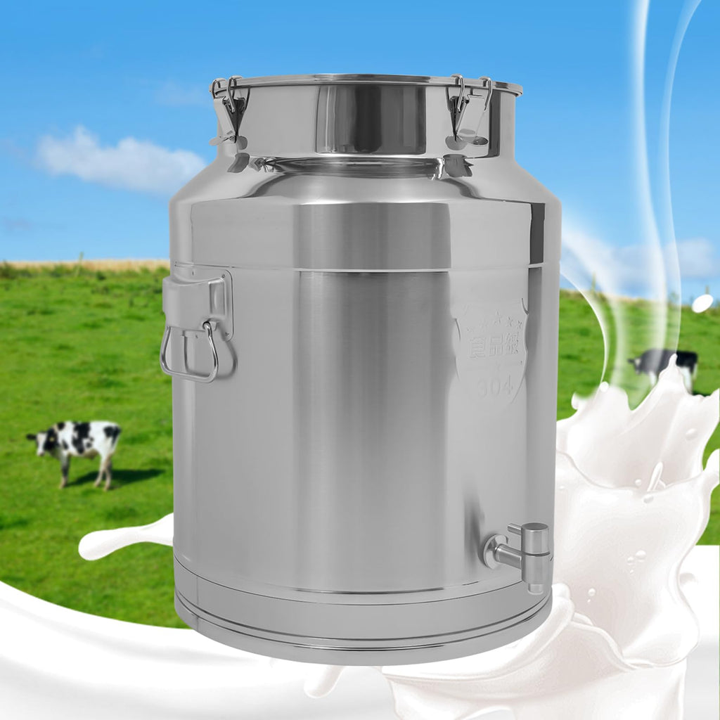 64L Stainless Steel Milk Can with Spigot Q999