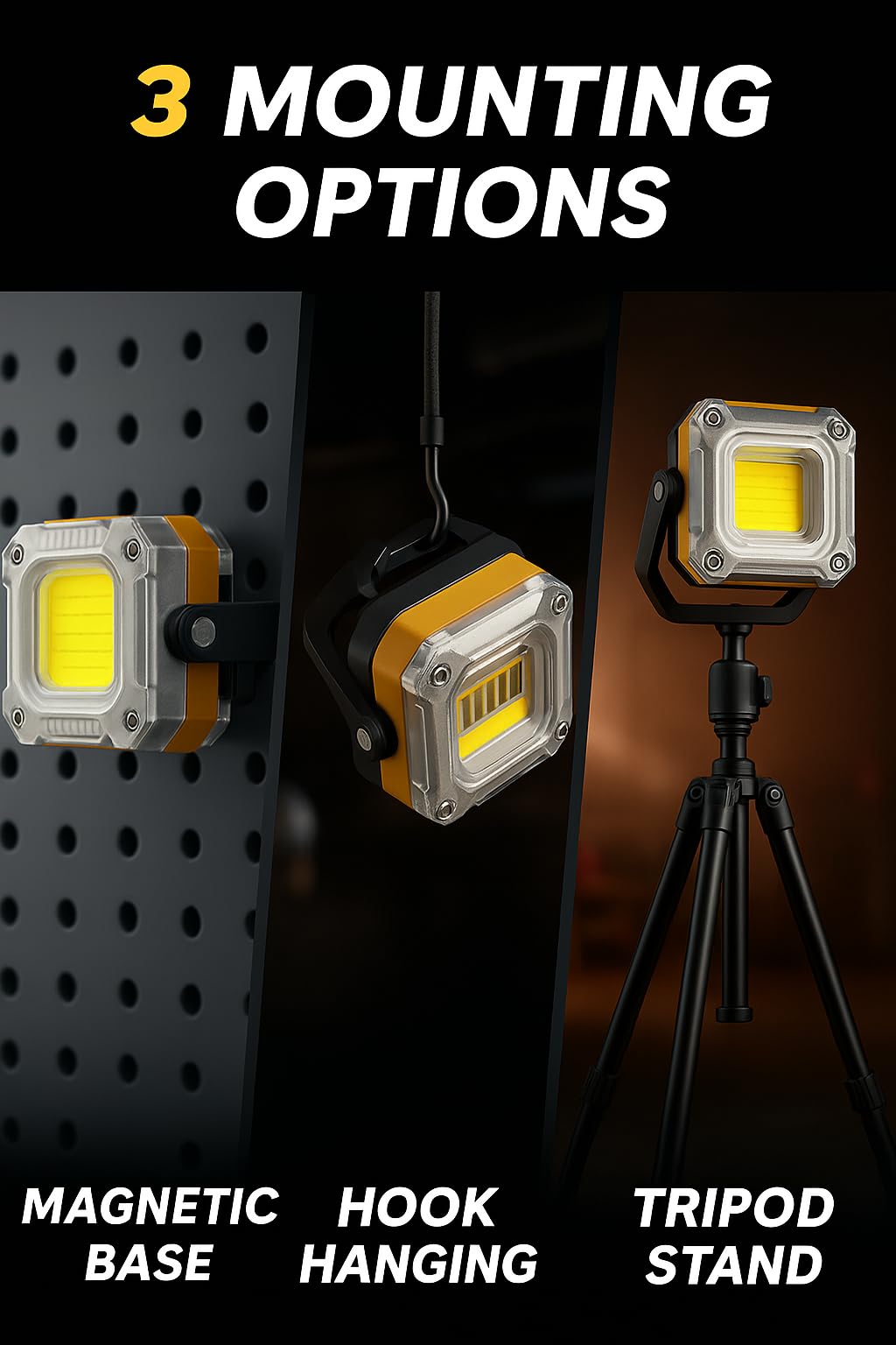 2 Pack Rechargeable LED Work Light O58739