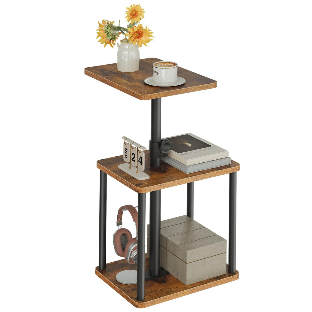 360° Rotating Height Adjustable End Table J840730