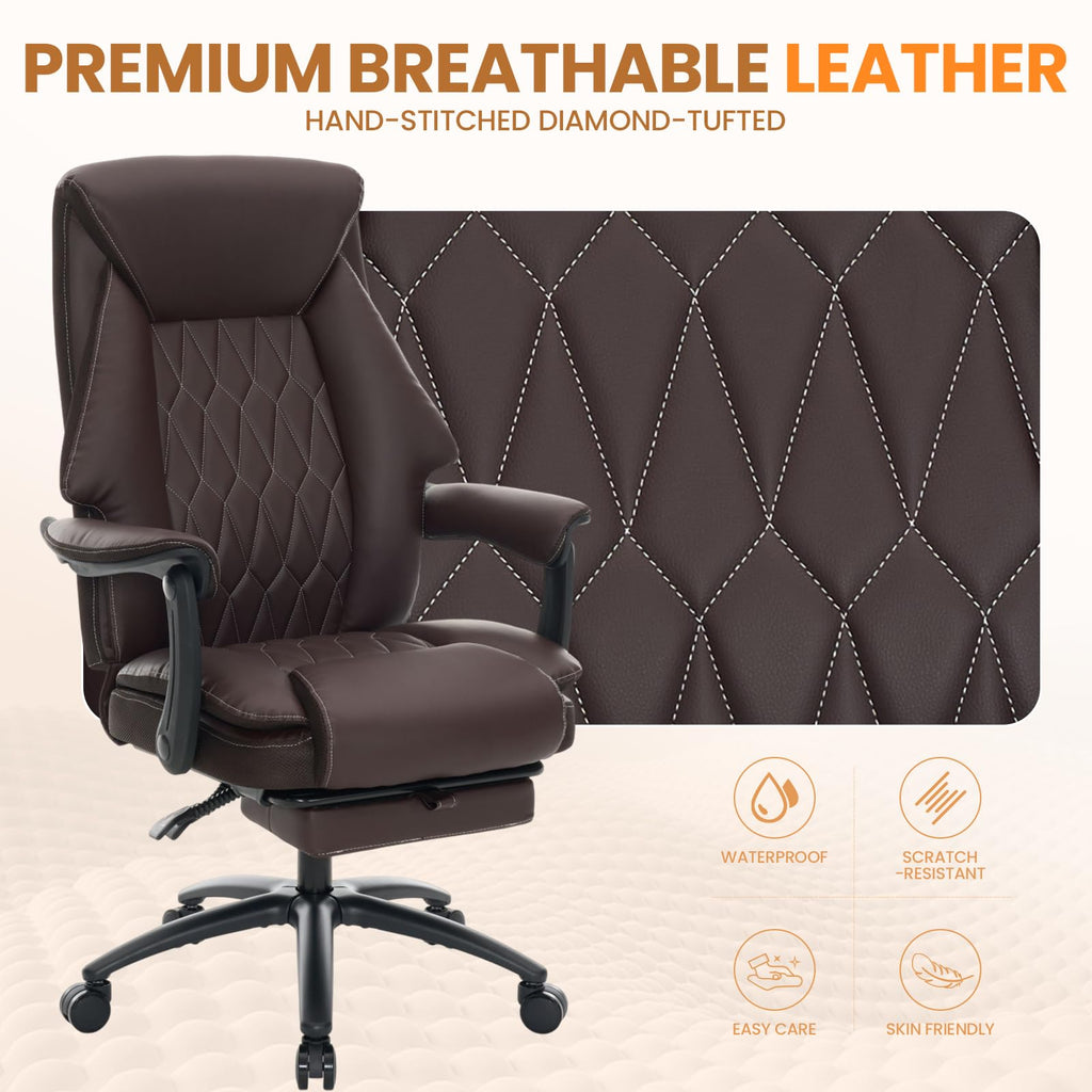 500lbs Big and Tall Office Chair with Footrest B4858