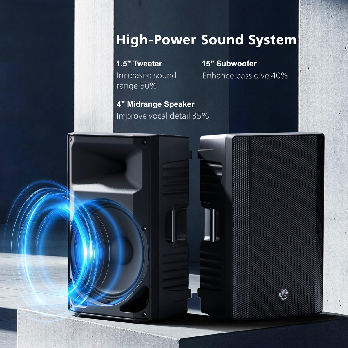 Dual 15" 2000W PA System with 2 Mic Inputs M26671