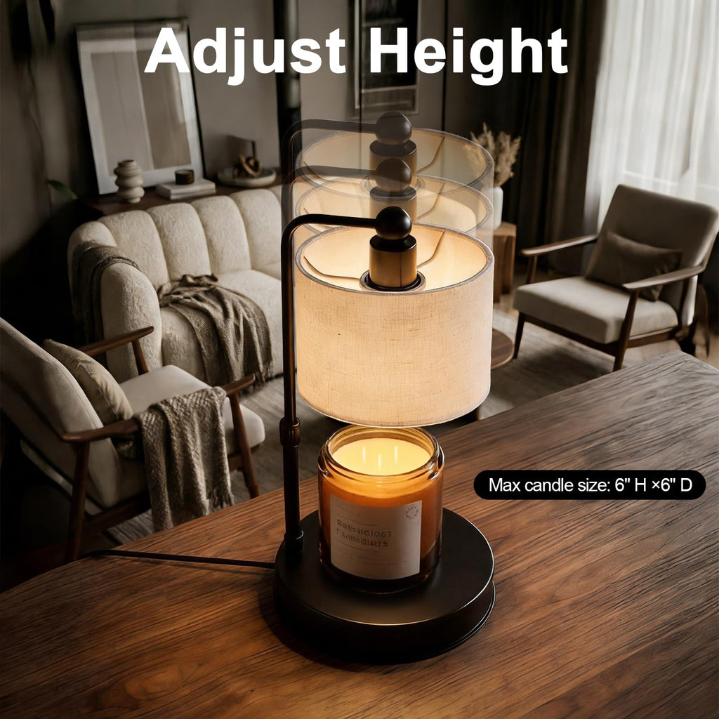 Black Dimmable Candle Warmer Lamp with Timer C5053