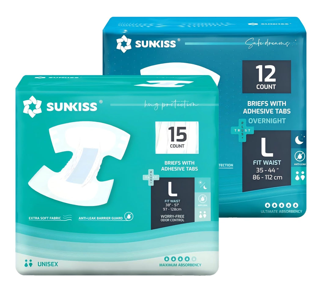 Adult Diapers L 15 Count & Overnight Adult Diapers L 12 Count H825