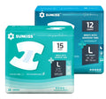 Adult Diapers L 15 Count & Overnight Adult Diapers L 12 Count H825