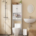 White Over the Toilet Storage Cabinet with Adjustable Shelves K502220