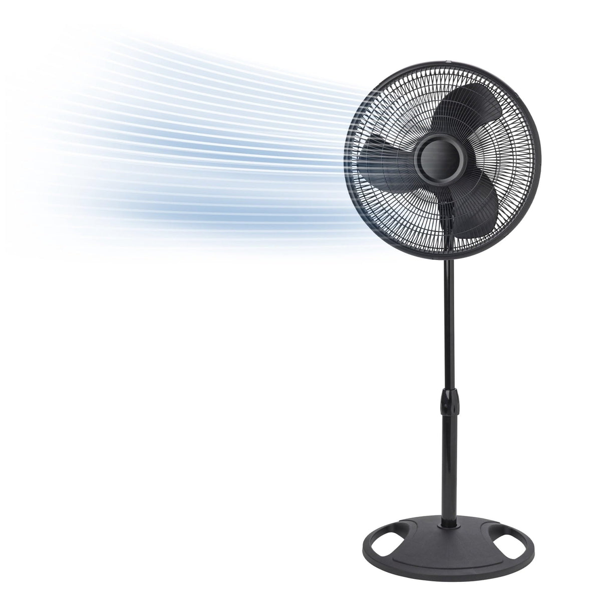 16" Oscillating Pedestal Fan with Adjustable Height and Tilt-Back Head, Black S199790