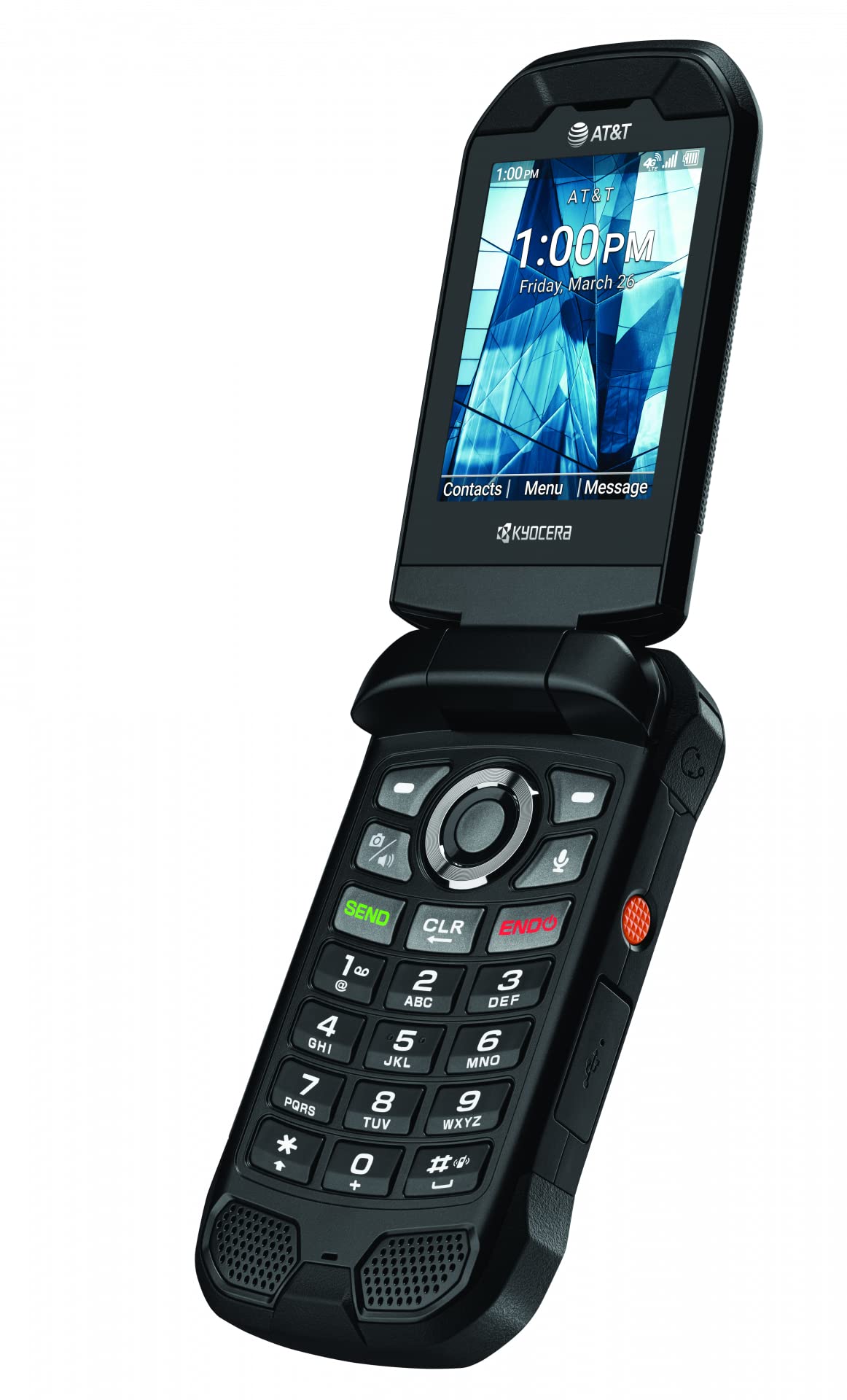 Black Rugged 4G LTE Flip Phone V572