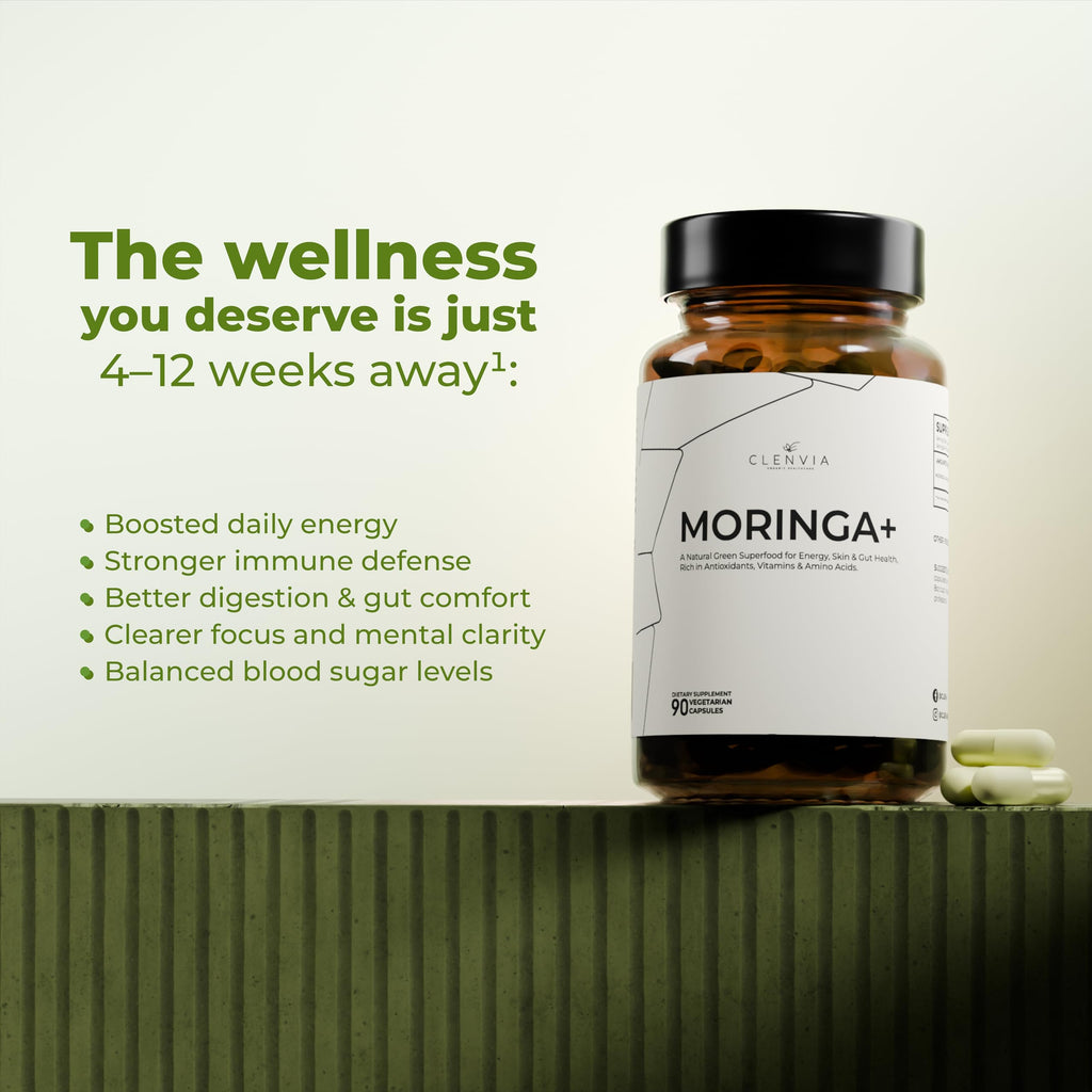 90 Capsules 1000mg Organic Moringa Leaf Powder Capsules L99045