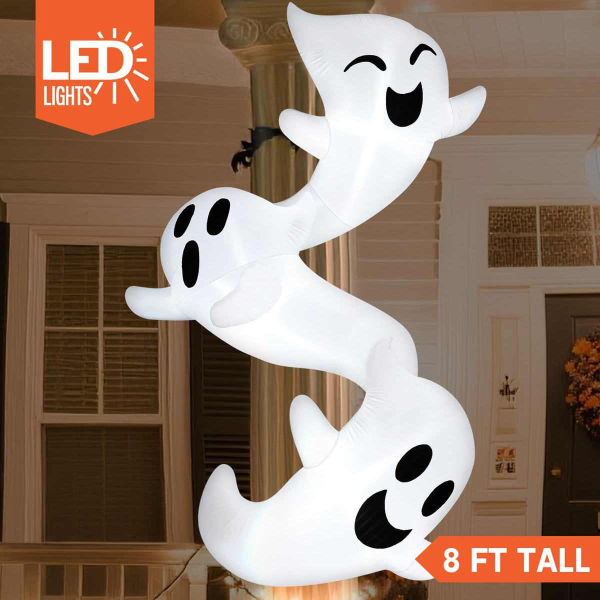 8ft Light Up Inflatable Ghosts W992
