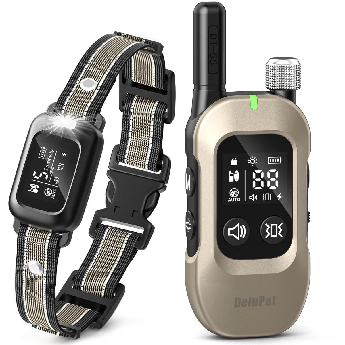 2-in-1 Dog Bark & Shock Collar with Remote F495
