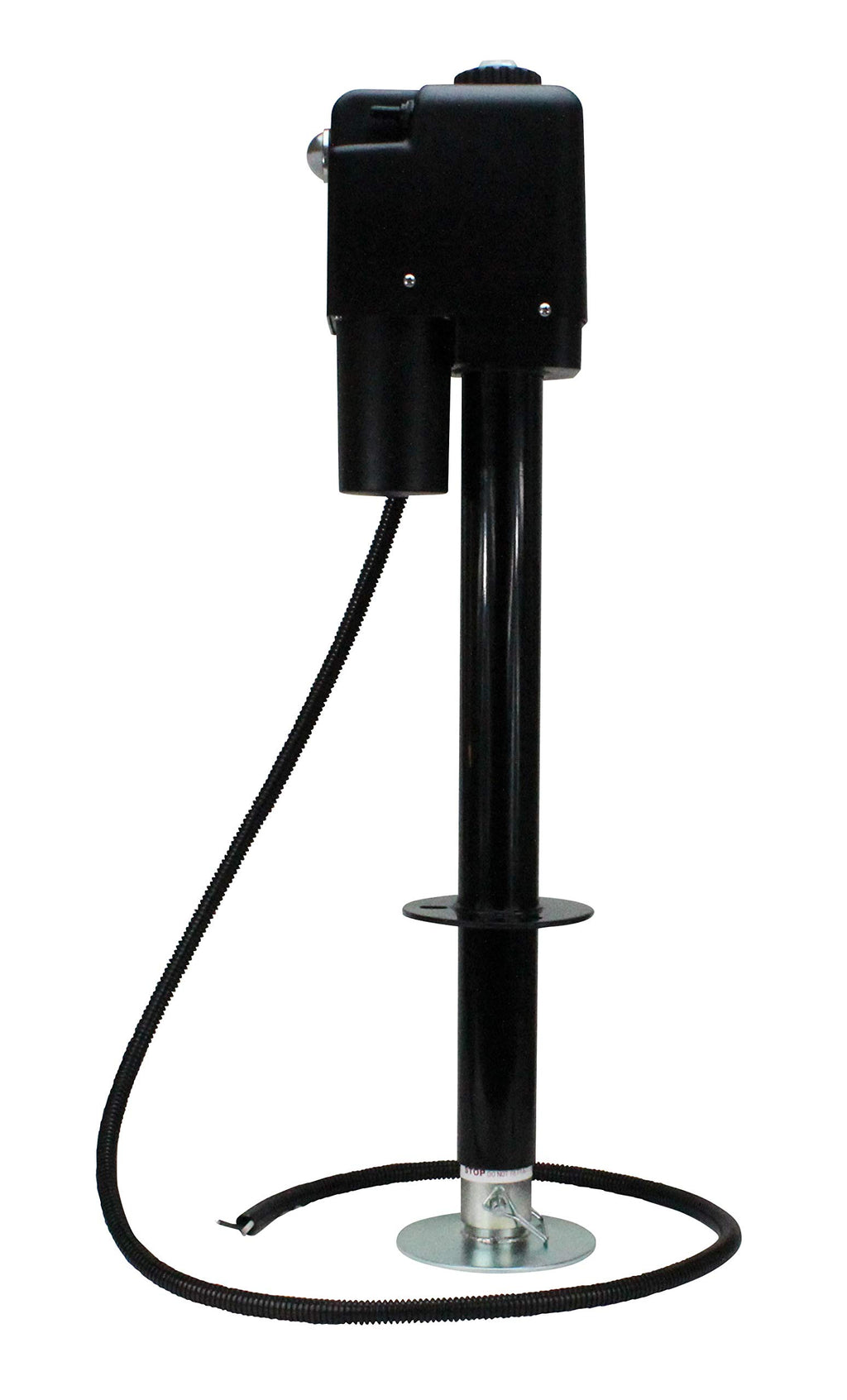 Electric A-Frame Tongue Jack with LED Work Light and Ground Wiring, 3,650 lbs. Capacity, Black Q723