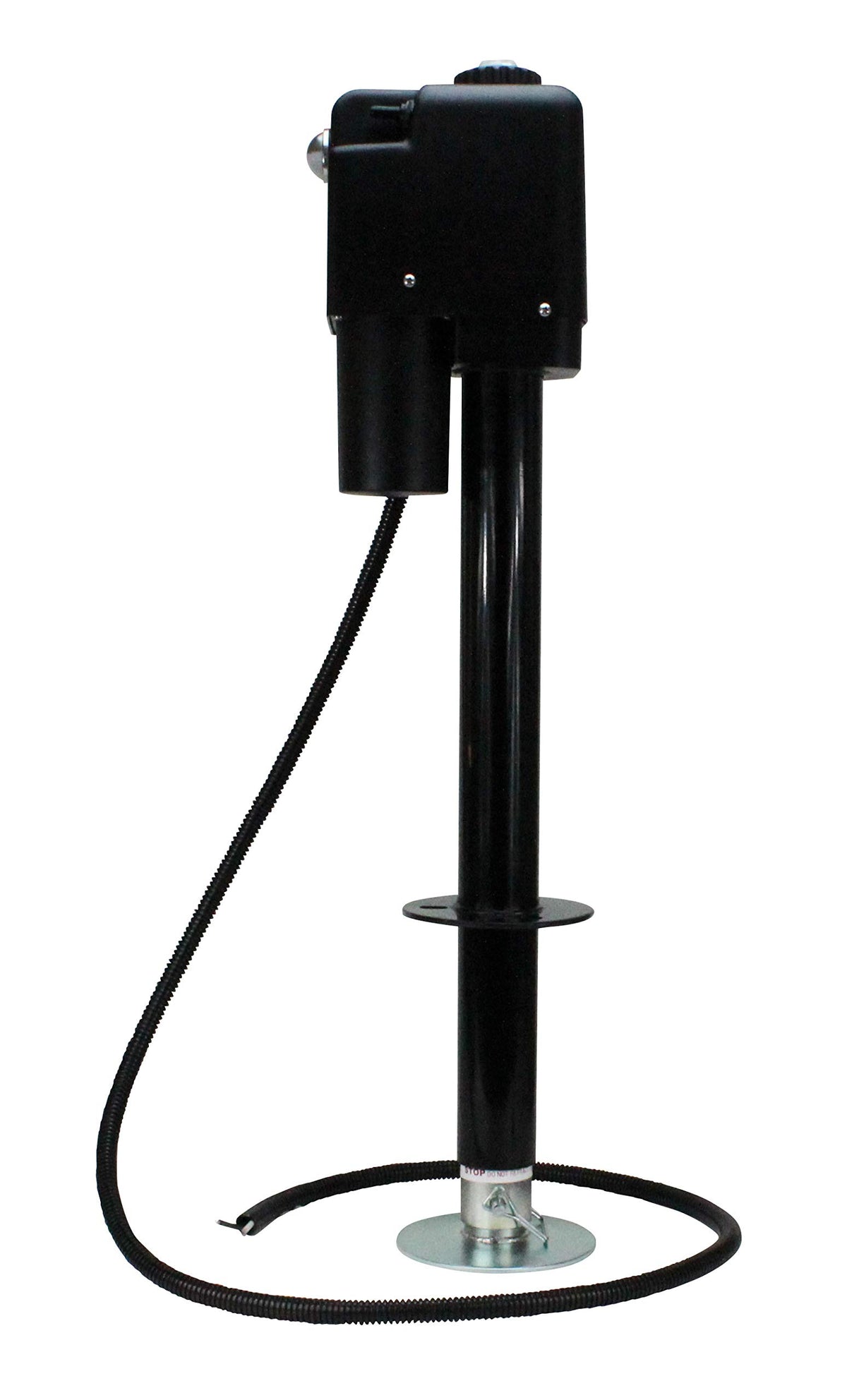 Electric A-Frame Tongue Jack with LED Work Light and Ground Wiring, 3,650 lbs. Capacity, Black Q723