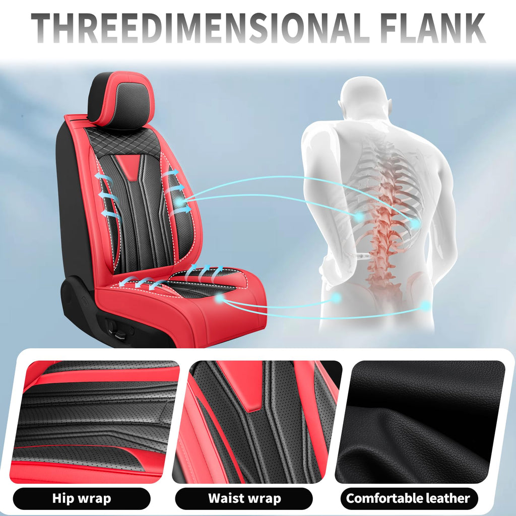 Red & Black Car Seat Covers F14019