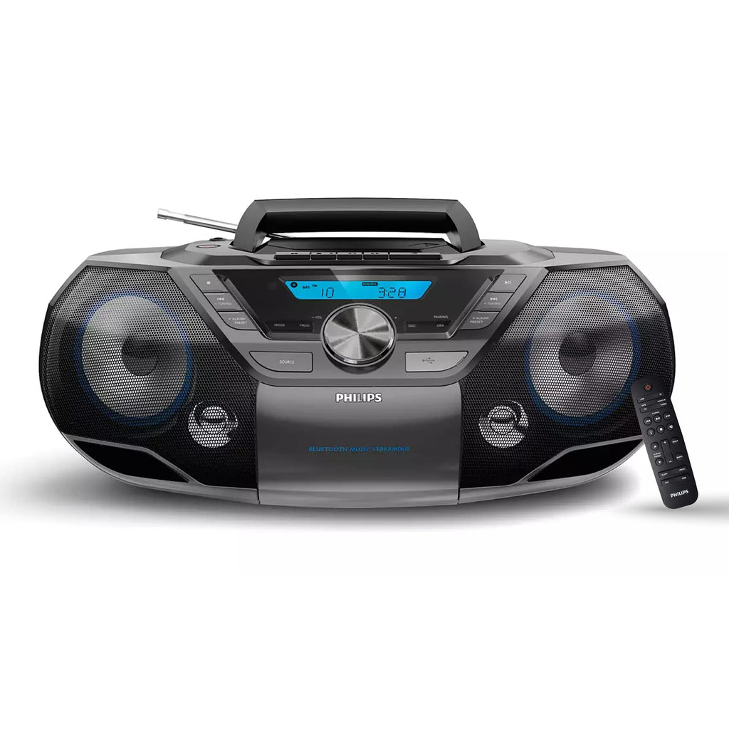 Portable CD Player Boombox with Cassette Player Bluetooth Stereo V6346