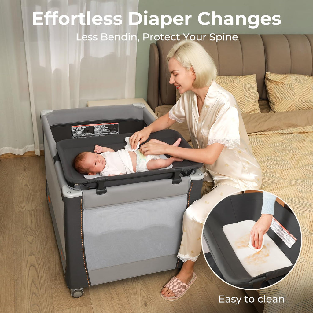 3-in-1 Pack and Play with Bassinet & Changing Table O349