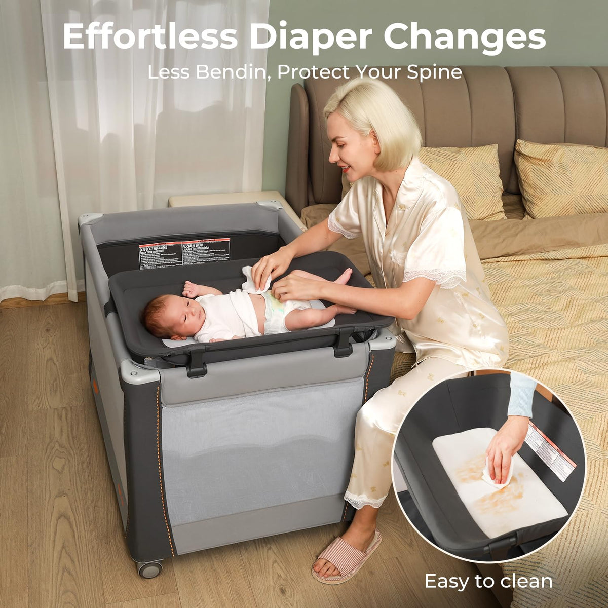 3-in-1 Pack and Play with Bassinet & Changing Table O349